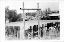 Virginia City Montana MT RPPC Road Agents Sign and Fence Real Photo Postcard  picture