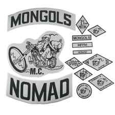 Mongols Nomad MC Large Embroidery Punk Biker Patch Iron On for Clothing Apparel picture