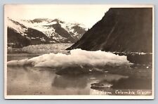 RPPC Ice From Columbia Glacier Chugach Mountains ANTIQUE Postcard AZO 1904-1918 picture