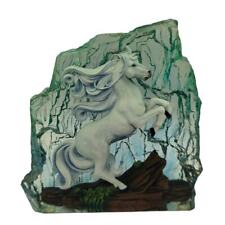 White Horse Unicorn Figurine In Clear Resin By Westland Giftware picture