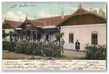 1901 View of Hermin Lak Building Csizfurdo Slovakia Antique Postcard picture