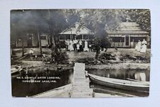 Cripple Gates Landing Tippecanoe Lake Indiana RPPC Real Photo Postcard 1913 picture