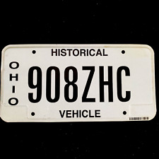 Single Expired 2017 OHIO Historical Vehicle License Plate - Flat Print # 908ZHC picture