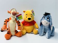 Disney Winnie the Pooh Plush Lot of 3 Pooh Bear Tigger Eeyore 2018 Just Play New picture