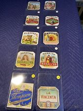 Lot of 10 Different Early 1920th Cigar Box Labels, NEW , in A Plastic Sleeve picture