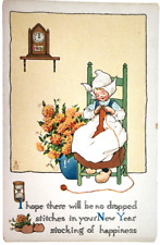 c1910's Happy New Year Boy Tuck's Unposted Antique Postcard picture
