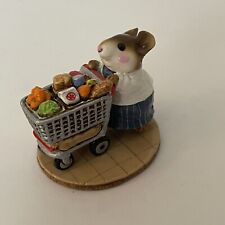 Wee Forest Folk Market Mouse Figurine M-150 Retired, Signed And Dated William picture