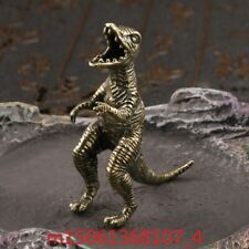 Solid Brass Ancient Animal Tyrannosaurus Rex Statue Vintage Brass Dinosaur picture