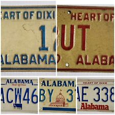 Vintage Alabama License Plates Lot Of 5 Raised Letters picture