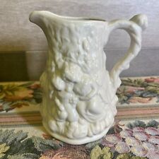 Antique CORK & EDGE English Blue Salt glaze pitcher picture
