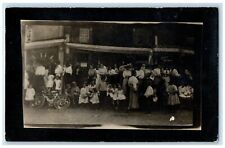 c1910's Busy General Store Opening Bicycle RPPC Photo Posted Antique Postcard picture