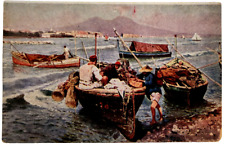 Postcard Napoli da Mergelina Fishing Boats picture