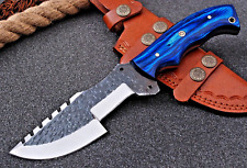 CUSTOM HAND MADE FORGED DAMASCUS STEEL TRACKER HUNTING CAMPING KNIFE 1802 picture