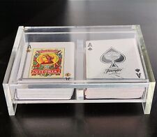 Vintage Heraclio Fournier Vitoria Playing Cards with Acrylic Case picture