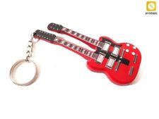 Guitar Keychain Led Zeppelin Jimmy Page Wood Metal Small Gift For Guitarist picture