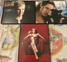Sharon Stone Judi Dench Angelina Jolie Set Of Framed Autograph 8x10 Pics picture