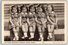 Vintage Postcard~ The Dionne Quintuplets At Callander, Ontario, Canada picture
