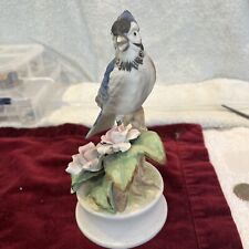 Royal Crown Vintage Figurine Blue Jay and Flowers   picture