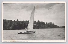 Postcard Sailboating On Lake Louise Roaring Gap North Carolina 1948 picture