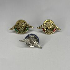 AOPA Pin LOT OF THREE (3) STERLING 30, 40 YEAR MEMBER Vintage WWII Era Aviation picture