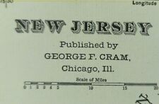 Vintage 1903 NEW JERSEY Map 14