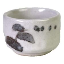 Mino yaki Guinomi Japanese Pottery sake cup Handcraft Shiro Shino Ashi Japan F/S picture