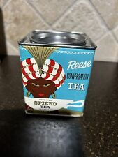 Vintage Collectible Tin Reese Conversation Tea Imported Spiced Cardboard 4 Ounce picture