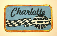 Vintage Charlotte Motor Speedway Blue NASCAR Patch New NOS 1970s picture