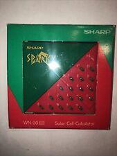 VTG 80'S SPARKY SHARP CALCULATOR WN-30 SOLAR CELL Rare In Box  Complete Working picture