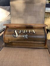 Vintage Wooden Spice Rack Box picture