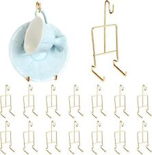 16 Pcs Small Tea Cup and Saucer Display Stand Holder Rack China Metal Cup Saucer picture