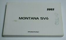 2005 PONTIAC MONTANA SV6 OWNERS MANUAL GUIDE BOOK OEM picture
