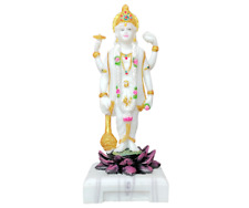 Lord Narayana Standing Vishnu Narayana Marble Look Idol Narayana  Height 22 cm picture