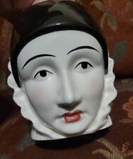 Vtg 1980s Taste Setter Sigma Harlequin Clown Ceramic Pierrot Face 3D Mug picture