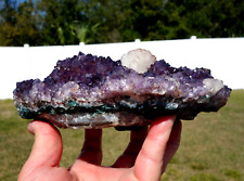 Uruguay Amethyst FLOWER Stalactite Quartz Crystal Points with Calcite For Sale picture