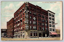 1908 Trust Building Street View Sanders, Dallas TX Texas Vtg Antique Postcard picture