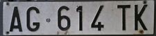 Italy license plate ITALIAN number plate pair -- NOT Rome picture