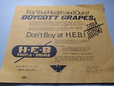 Vintage 1990 Austin Texas Political BOYCOTT pamphlet against H-E-B pesticides picture