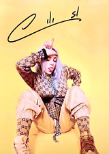 Billie Eilish Hand-Signed 7x5 inch Color Photo Original Autograph Signature picture