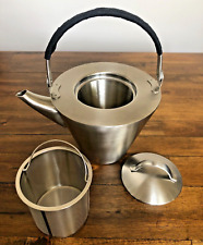 Vintage Il Mulino - New York Tea Pot Stainless Steel Infusion - RARE Great picture