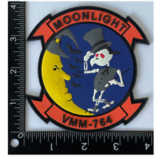 MARINE CORPS MOONLIGHT VMM-764 GLOW PVC HOOK & LOOP PATCH picture