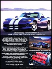 1997 Dodge Viper Hennessey Venom 550 GTS Vintage Advertisement Car Print Ad D127 picture