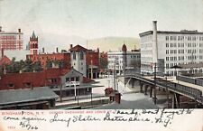 Binghamton New York Chenango Lewis Street Train Station Depot Vtg Postcard R8 picture