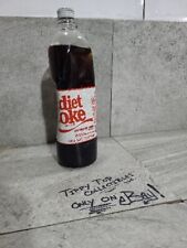 VTG 1 Liter Plastic Diet Coca Cola bottle w Metal screw on cap W Cap On Bottom picture