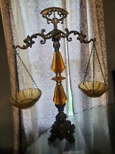  L&L WMC ANTIQUE CANDY DISH SCALE OF JUSTICE BRASS BALANCE 9137 picture