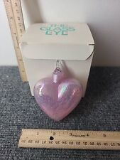 The Glass Eye Studio Pink Glass Heart Shaped Ornament picture