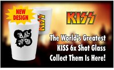 KISS Shot Glass (x6) Rock Collection (INSURED SHIPPING - ALL NEW DESIGN) picture