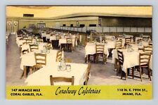 Miami FL-Florida, Coralway Cafeterias Advertising, Antique, Vintage Postcard picture