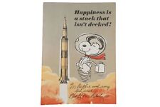 c1968 Apollo 8 Signed Charles Schultz Snoopy Astronaut poster picture
