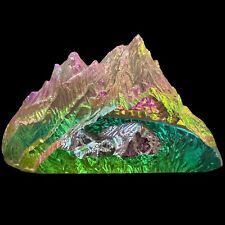 Vintage Crystal Color Changing Mountain Range Figurine Rainbow 🌈 Colors 3” x 2” picture